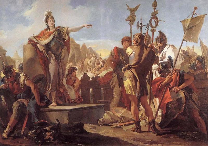 Queen Zenobia talk to their soldiers, Giovanni Battista Tiepolo